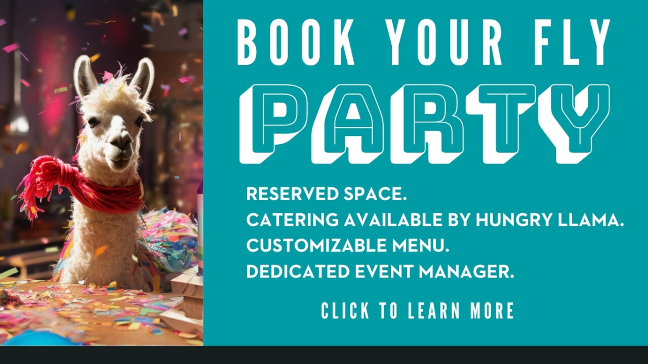 Book Your Next Party at Fly Llama Brewing.